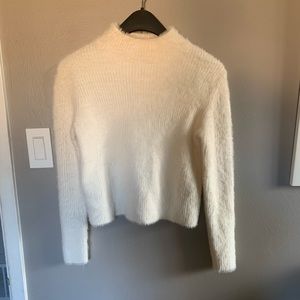 White fuzzy Banana Republic new sweater!